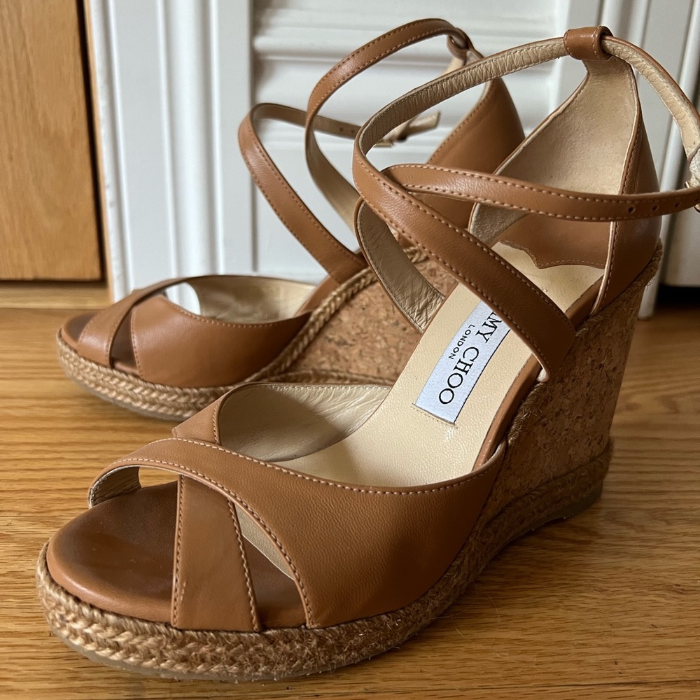 Jimmy Choo Tan Wedges - Picture 9 of 9